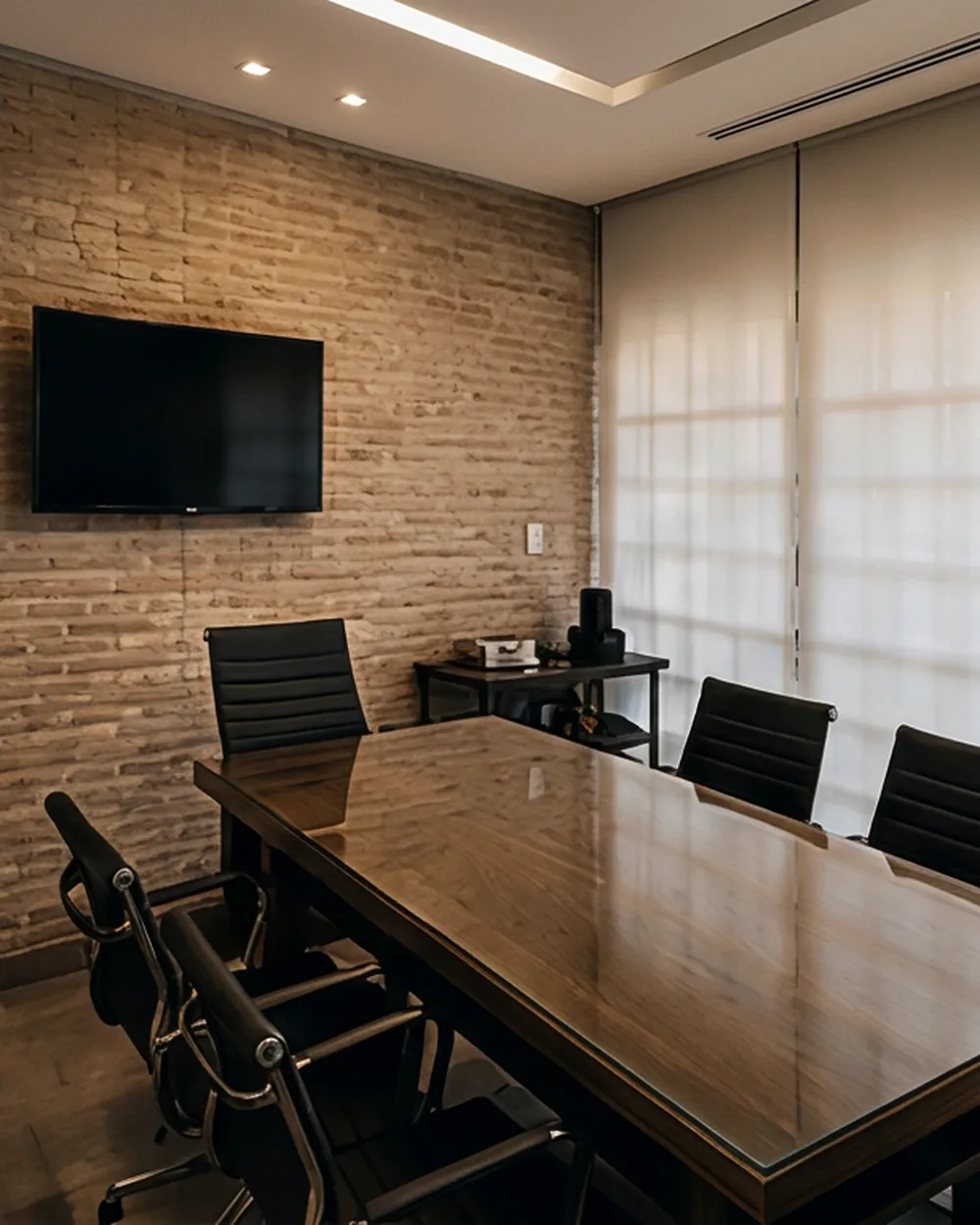 Sala de reuniões utilizada no atendimento a empresas